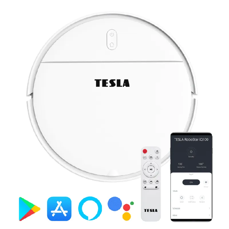 TESLA RoboStar iQ100 Intelligens robotporszívó nedves felmosó funkcióval Szuper akció