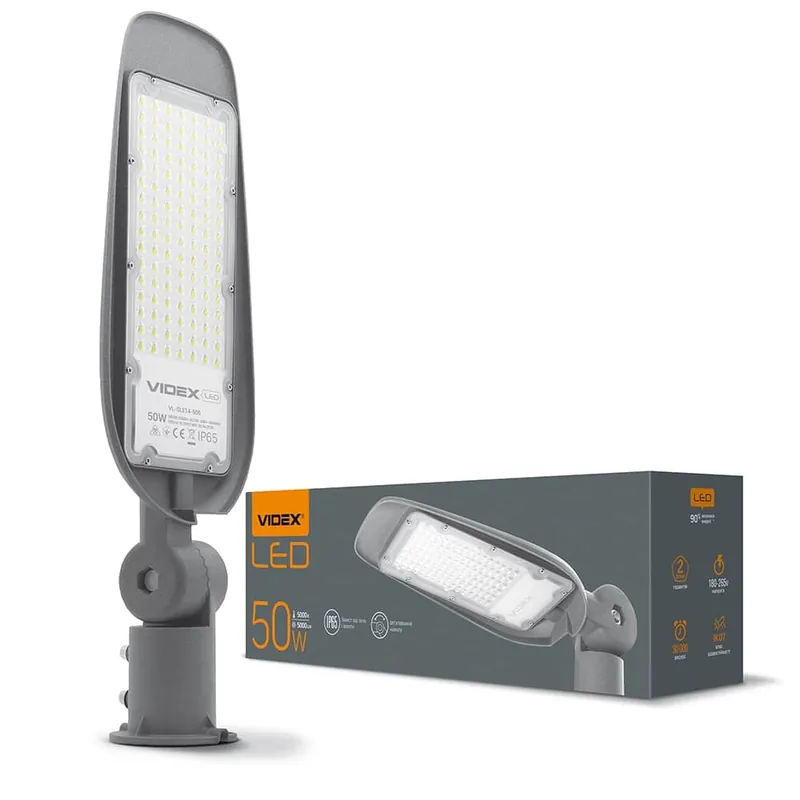 Videx Utcai LED lámpa 50 W-os forgatható fejű Azonnali szállítás