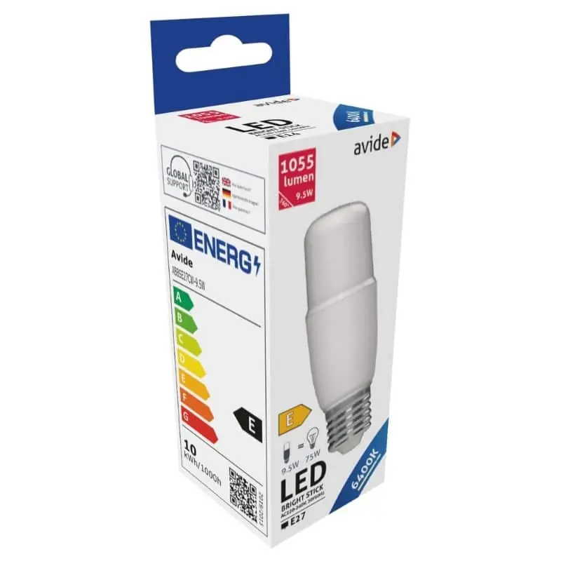 Avide Stick LED Izzó 9,5W T45 E27 Hideg Fehér Nézd meg most