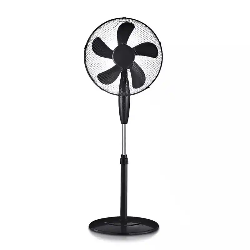 Olcsó V-TAC Álló ventilátor fekete színben 43 cm 55W 4 gombos