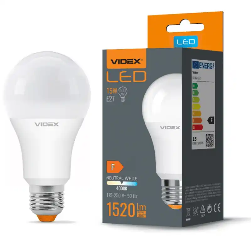 LED izzó 15W természetes fehér A65 E27-es foglalattal 100W-os halogén izzó helyett Kedvezmény