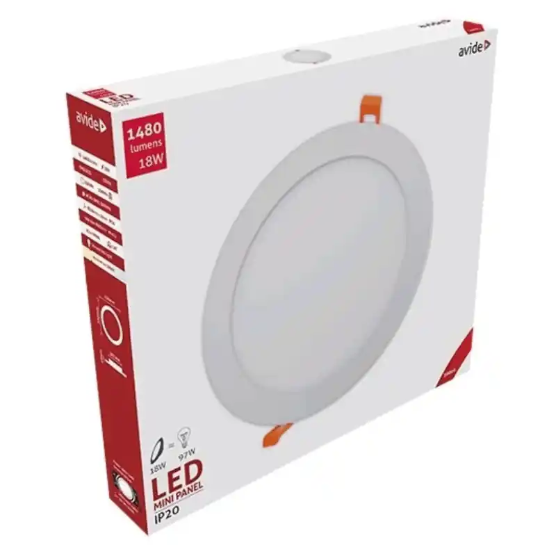 Beépíthető Mennyezeti LED panel Kör 18W Meleg fehér 3000K – 3 év garanciával Szuper ajánlat