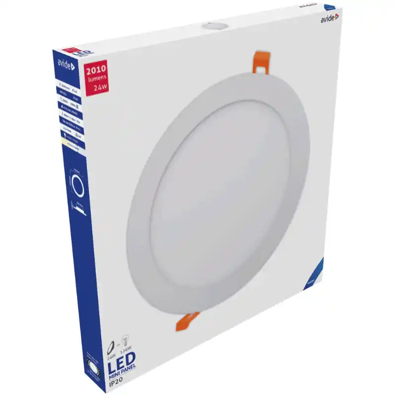 Beépíthető Mennyezeti LED panel Kör 24W Hideg fehér 6400K – 3 év garanciával Utolsó esély