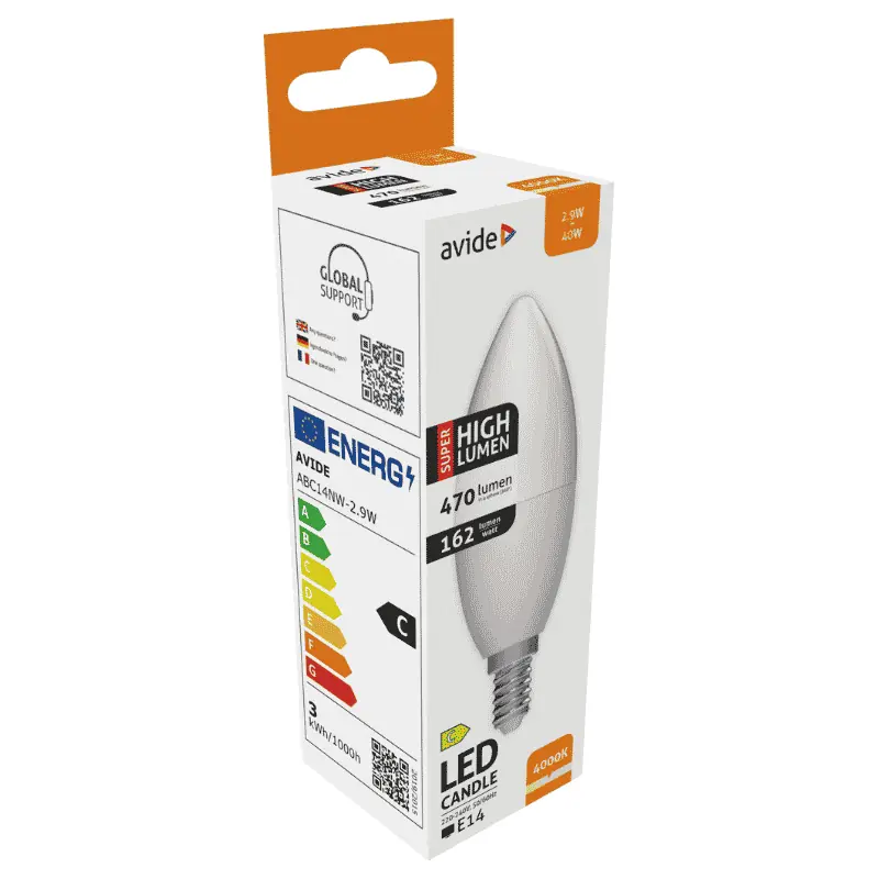 Avide LED gyertya izzó 2.9W E14 Természetes fehér Super High Lumen (162 lm/W) Ajánlat