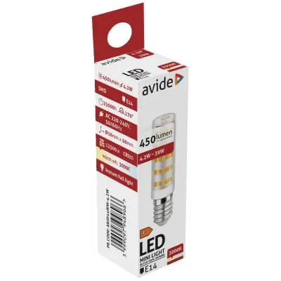 Azonnal elérhető Avide Stick LED Izzó 4.2W E14 Meleg fehér