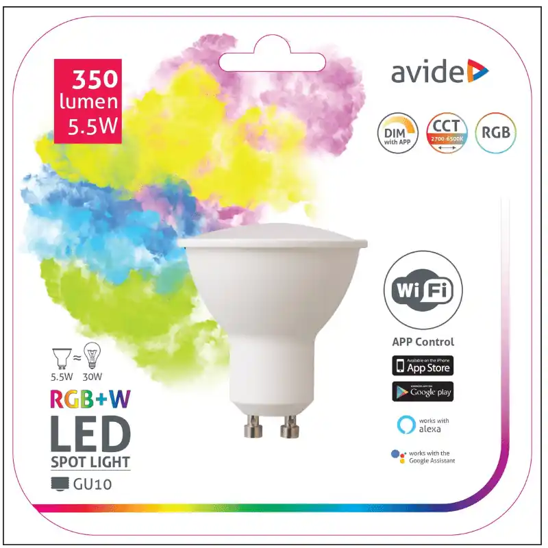 Avide Smart LED spot izzó 5.5W RGB+CCT WIFI vezérlés Bestseller