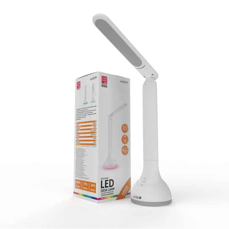 Népszerű Avide LED Asztali Lámpa 4W RGB Hangulatvilágítással Fehér