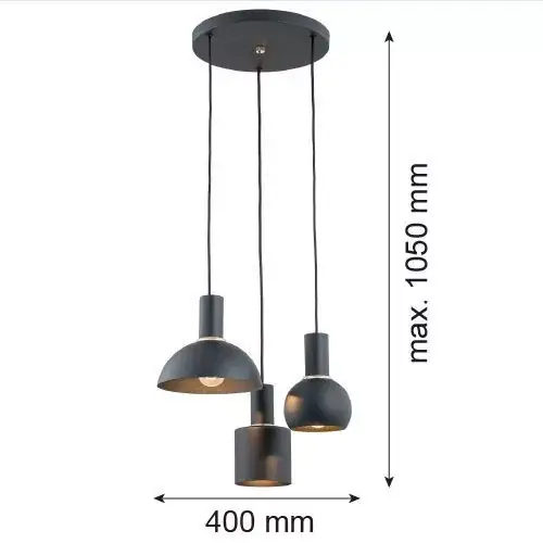Argon SINES 1472 Függőlámpa 3x15W/E27 IP20 Korlátozott ajánlat
