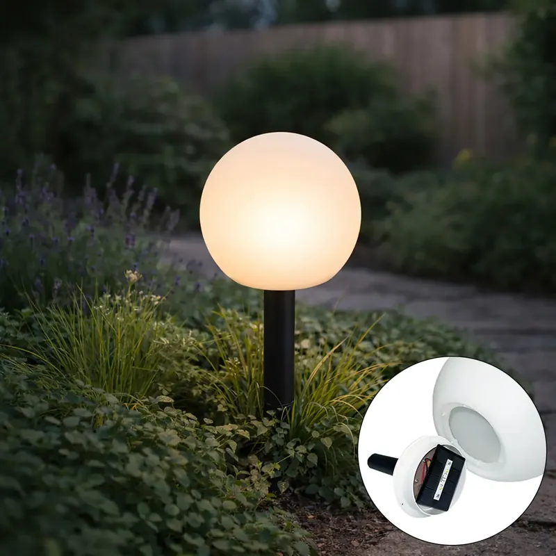 Kültéri lámpa fehér 20 cm LED-del IP44 napelemes RGBW - Ludger Kedvezmény