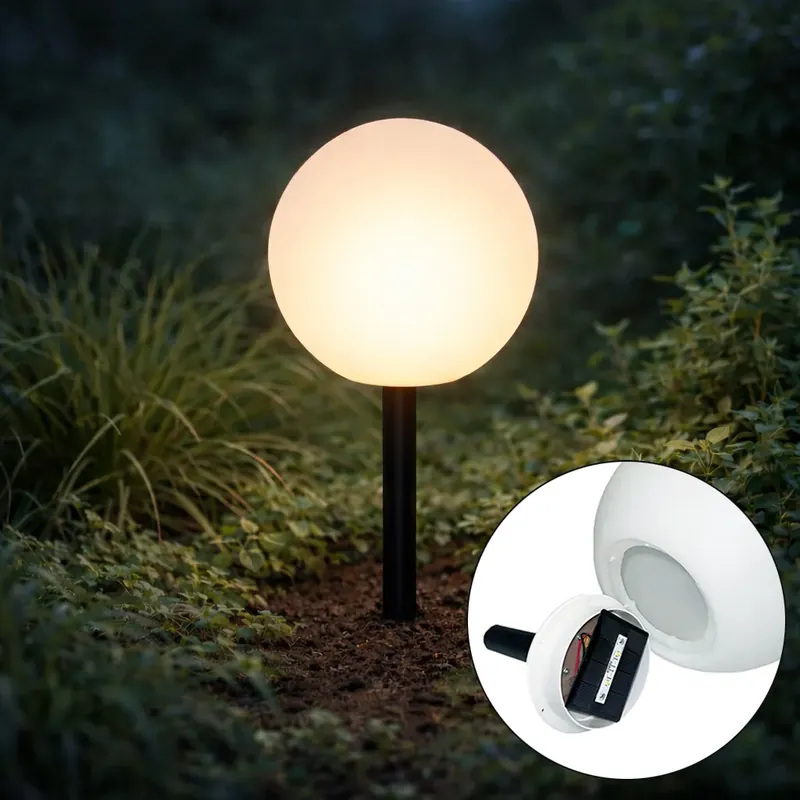 Kültéri lámpa fehér 25 cm LED-del IP44 napelemes RGBW - Ludger Gyors szállítás