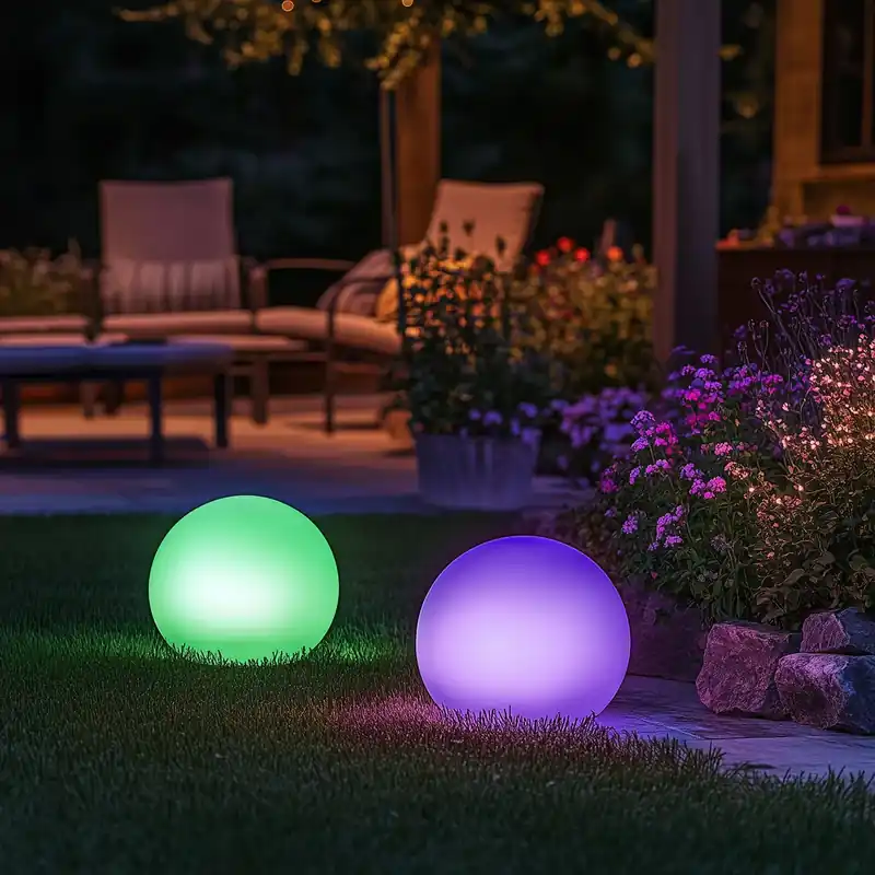 Kiárusítás Kültéri lámpa fehér 30 cm, LED-del, IP44, napenergia, RGBW - Ludger