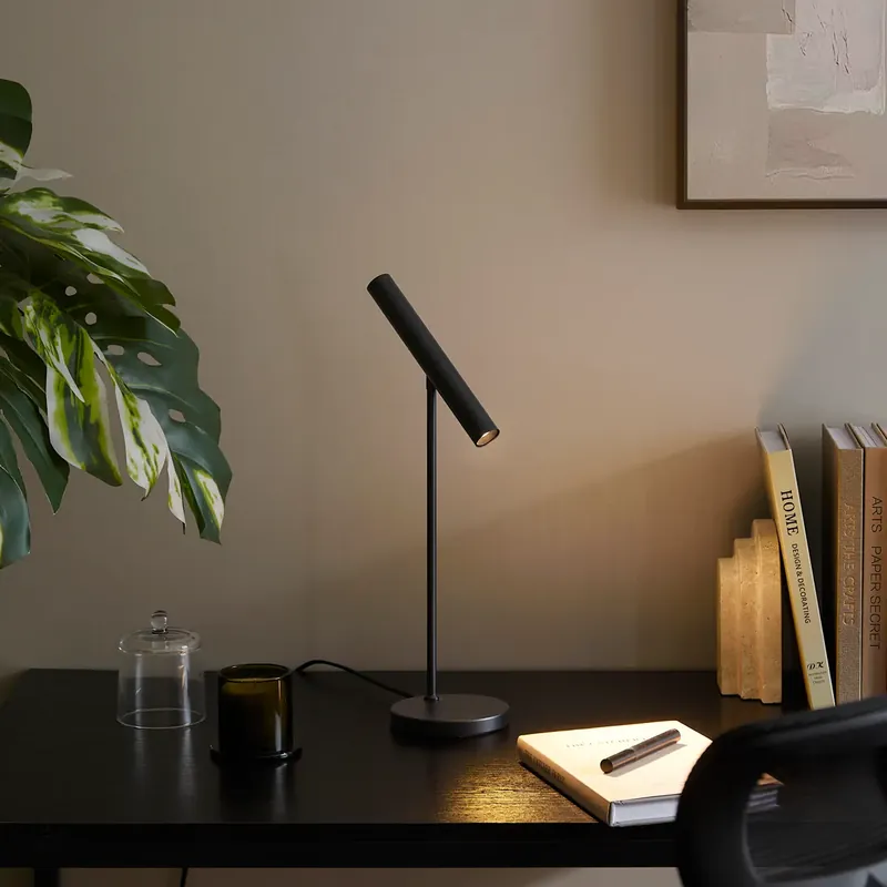 Modern fekete asztali lámpa LED-del és érintődimmerrel - Neva Outlet