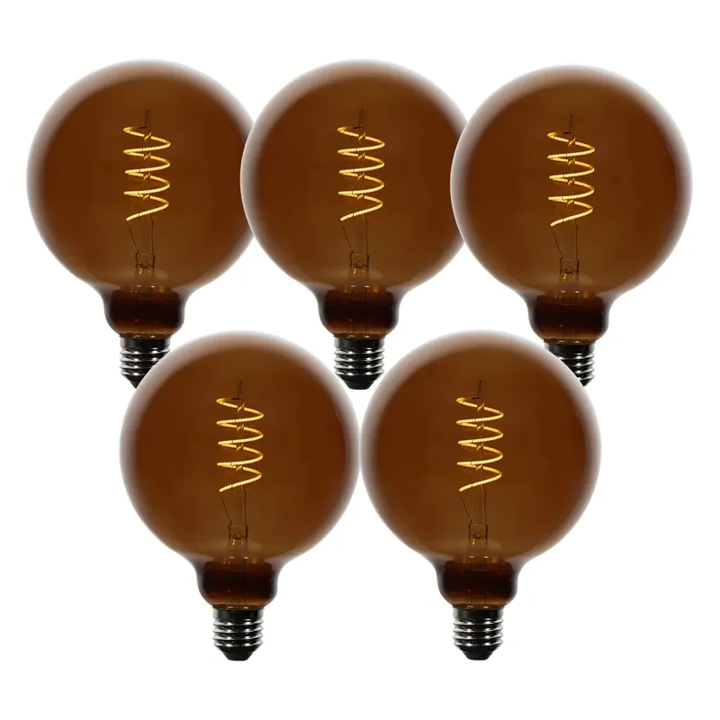 5 darabos E27 dimmelhető LED izzókészlet G125 barna 4W 120 lm 1800K Vedd meg online