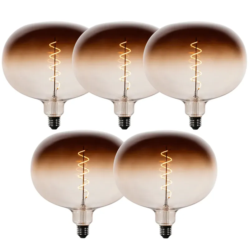 5 darabos E27 dimmelhető LED izzókészlet G220 barna 4,9W 130 lm 1800K Prémium