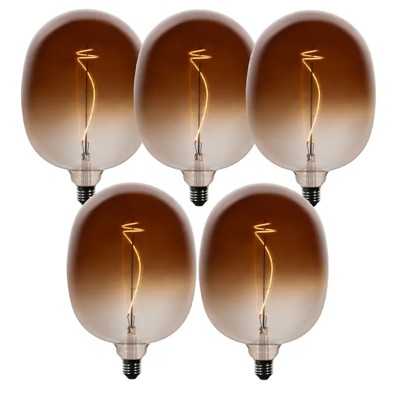 5 darabos E27 dimmelhető LED izzókészlet G170 barna 4,9W 130 lm 1800K Különleges ajánlat