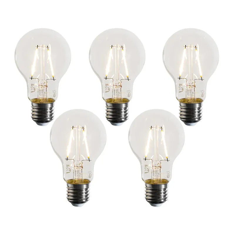 5 darabos E27 LED izzókészlet A60 átlátszó 3W 320 lm 2700K Nézd meg most