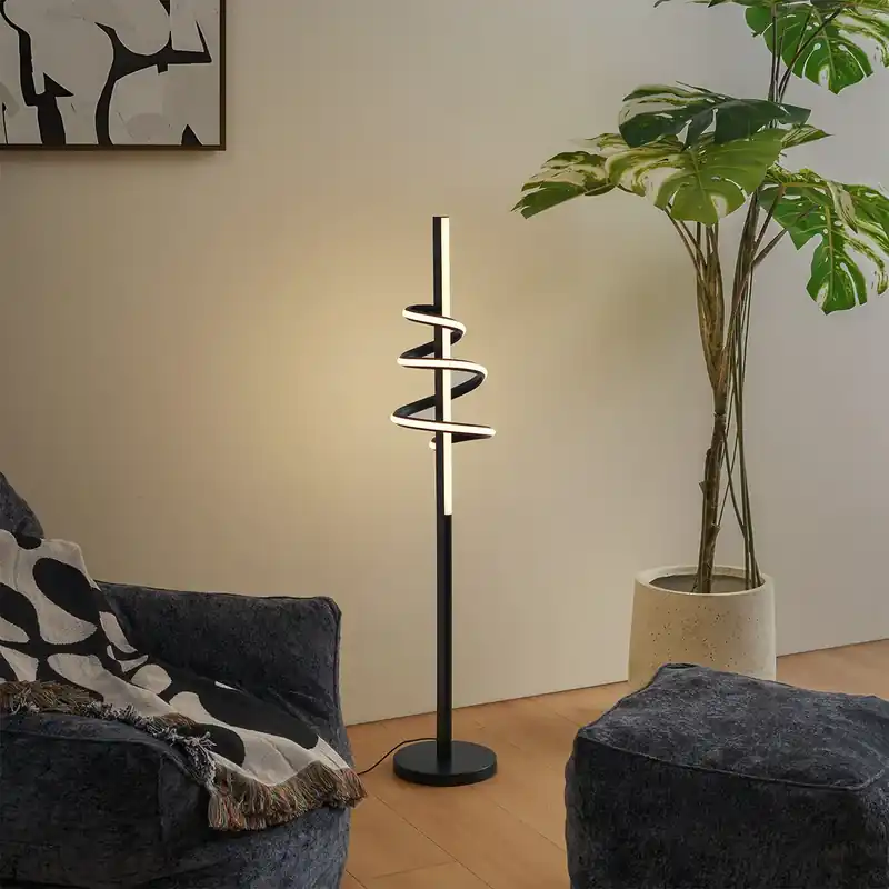 Design állólámpa fekete, dimmelhető LED-del és 3-állású kapcsolóval - Rolla Exkluzív ajánlat