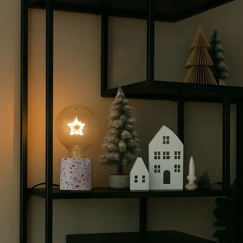Biztonságos fizetés Karácsonyi E27 LED lámpa csillag filament G95 átlátszó 1,8W 120 lm 2700K