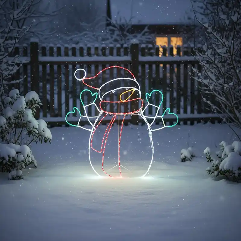Biztonságos vásárlás Karácsonyi állólámpa hóember 116 cm LED-del, időzítővel IP44 - Pax
