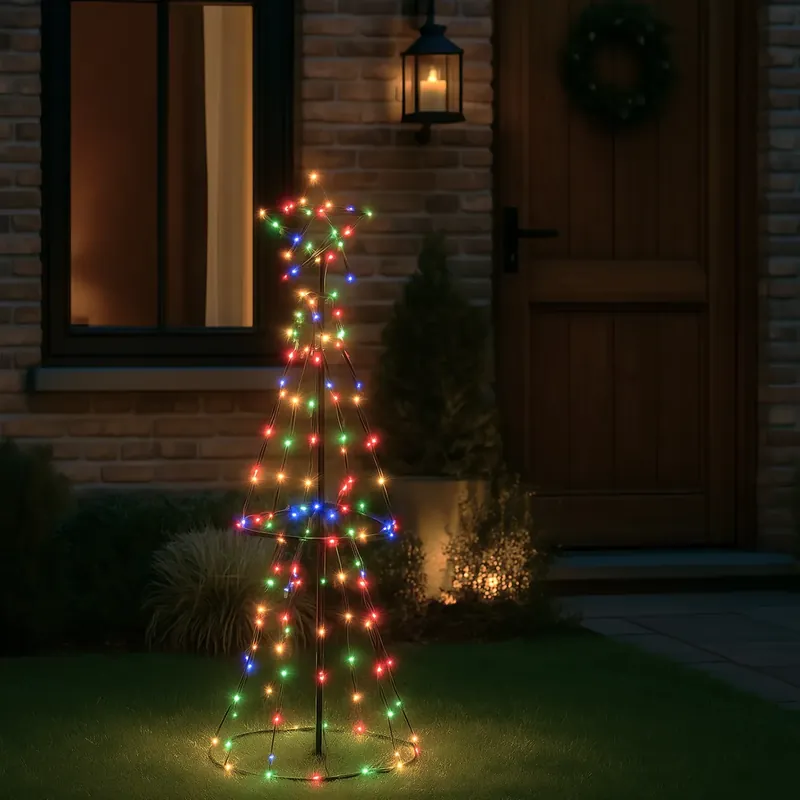 Ajánlat Karácsonyi állólámpa fekete fa 150 cm LED RGB-vel, időzítővel IP44 - Ugoku