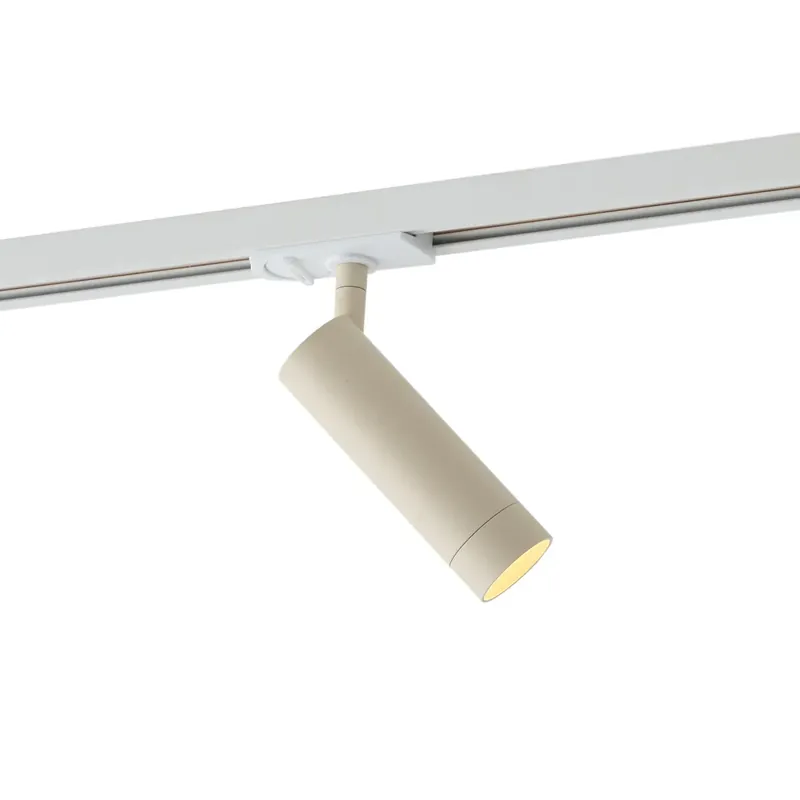 Árengedmény Modern bézs spotlámpa fehér adapterrel 1 fázisú sínrendszerhez GU10 35mm - Iconic Jeana Luxe