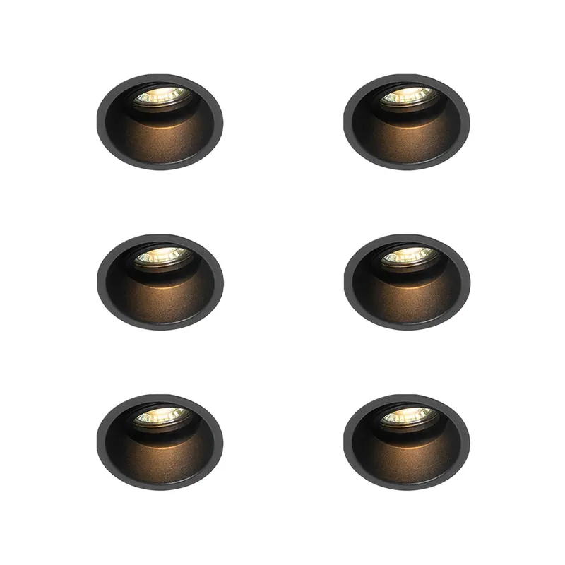 6 darabos modern, süllyesztett, forgatható és dönthető spotlámpa készlet - Alloy Végkiárusítás