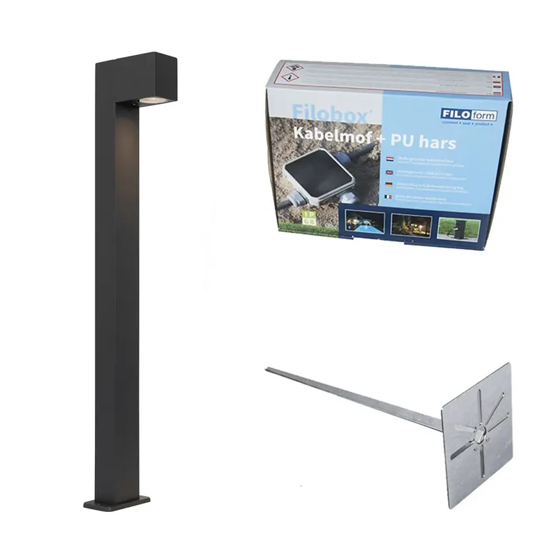 Ipari kültéri állólámpa sötét szürke 80 cm IP44 - Baleno Biztonságos vásárlás