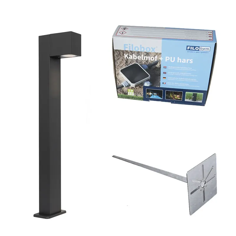Árcsökkenés Ipari kültéri állólámpa sötétszürke 65 cm IP44 - Baleno