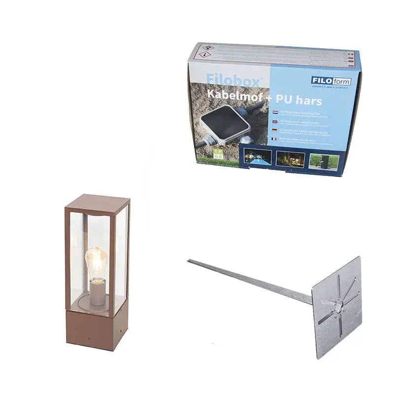 Korlátozott ajánlat Ipari kültéri állólámpa rozsdabarna 40 cm IP44 - Charlois