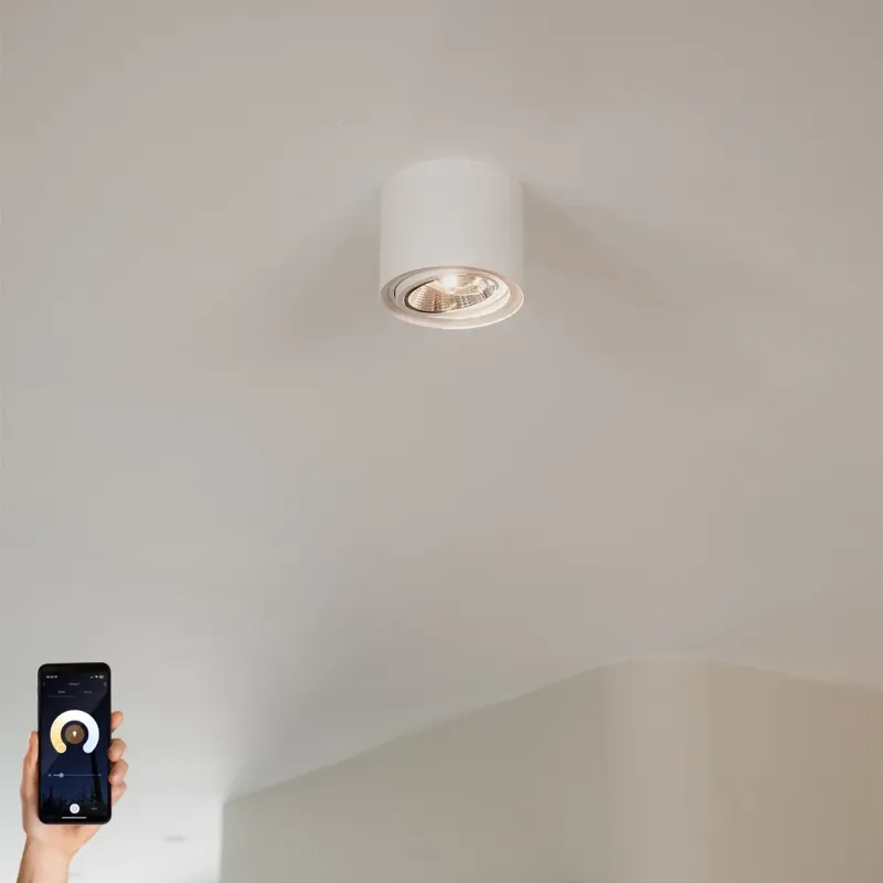 Okos, felületre szerelhető spotlámpa, fehér, forgatható és dönthető, Wifi GU10 111mm-es - Impact Legjobb ár