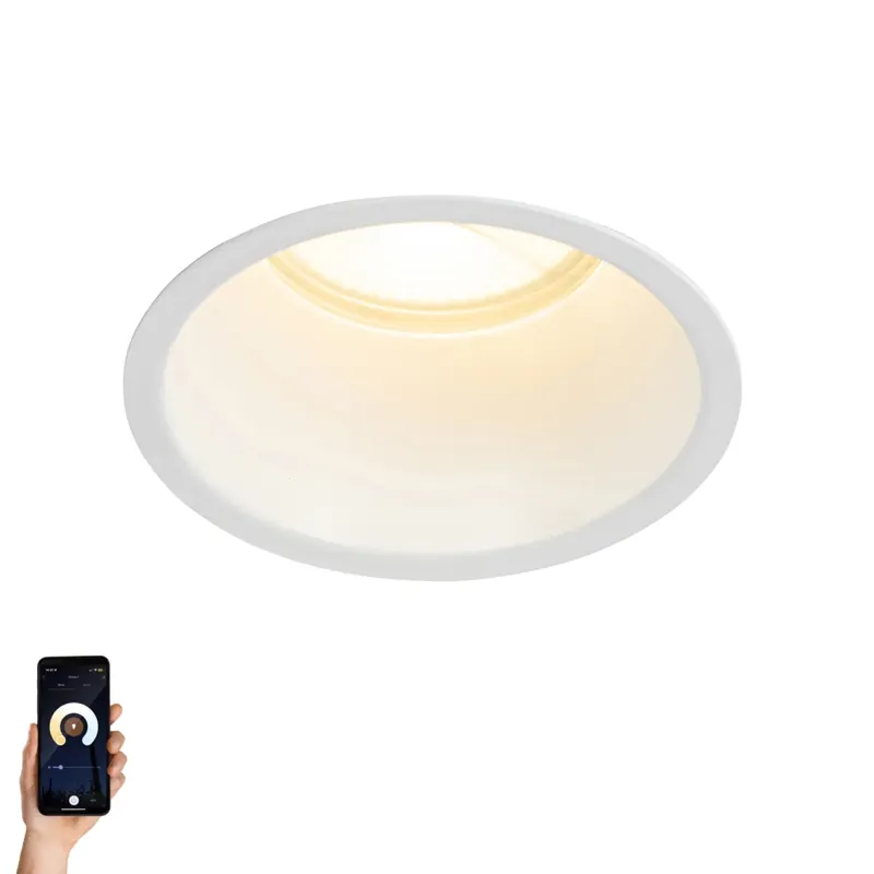 Ajánlat Okos süllyesztett spotlámpa fehér IP44, Wifi GU10 70mm-rel - Dept