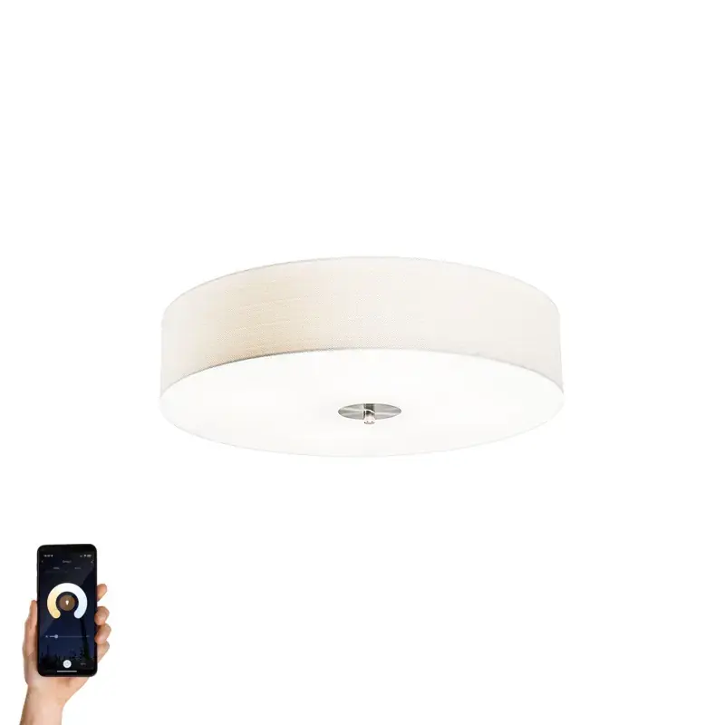 Okos mennyezeti lámpa fehér 50 cm 4 Wifi A60-nal - Drum Jute Olcsó