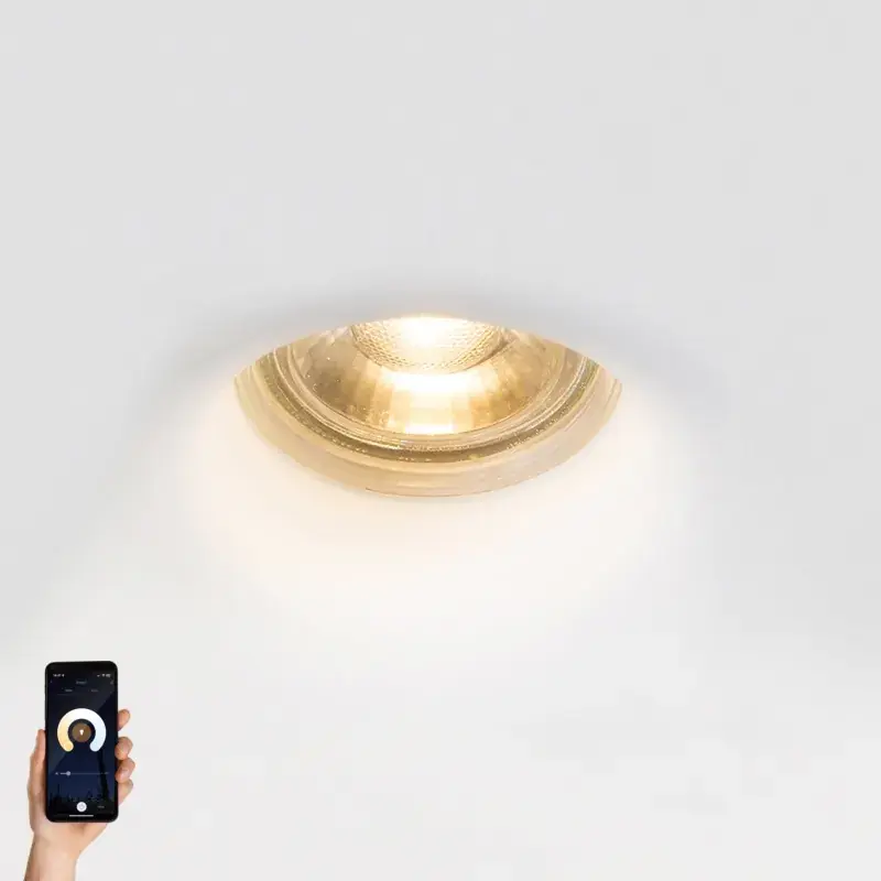 Okos süllyesztett spotlámpa fehér 12 cm kerek, Wifi GU10 50mm-es - Gypsy Legkelendőbb