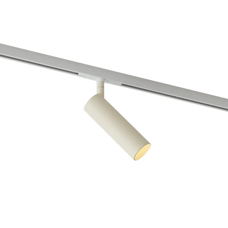 Ajánlat Modern bézs spotlámpa fehérrel 1 fázisú sínrendszerhez GU10 35mm - Slimline Uzzy
