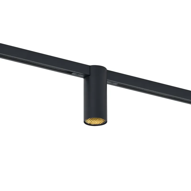 Vásárlói kedvenc Modern fekete spotlámpa 1 fázisú sínrendszerhez GU10 35mm - Slimline Nubee Honey