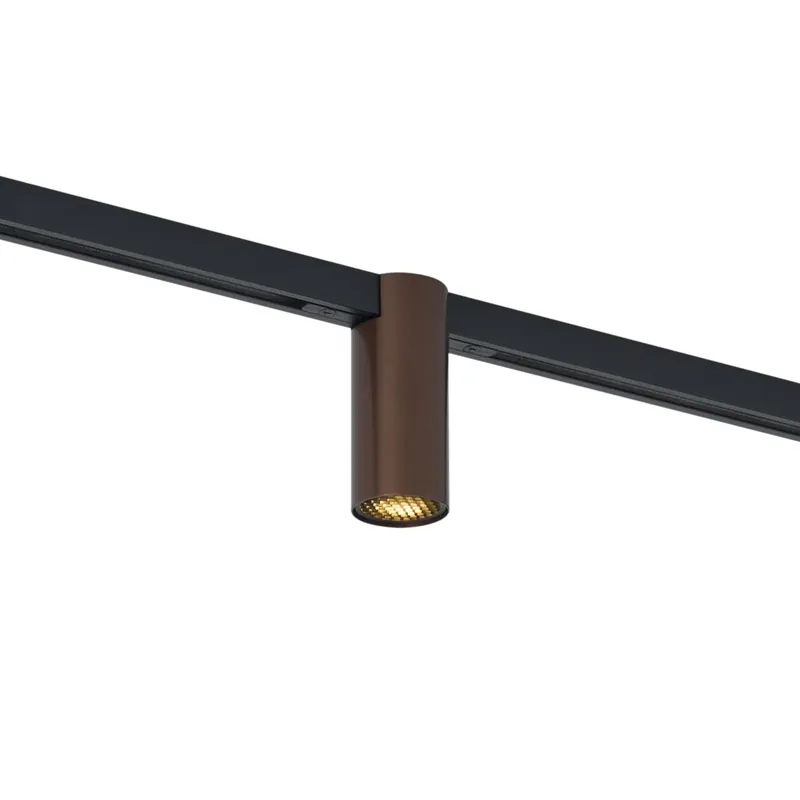 Kihagyhatatlan ajánlat Modern spotlámpa sötét bronz színben 1 fázisú sínrendszerhez GU10 35mm - Slimline Nubee Honey
