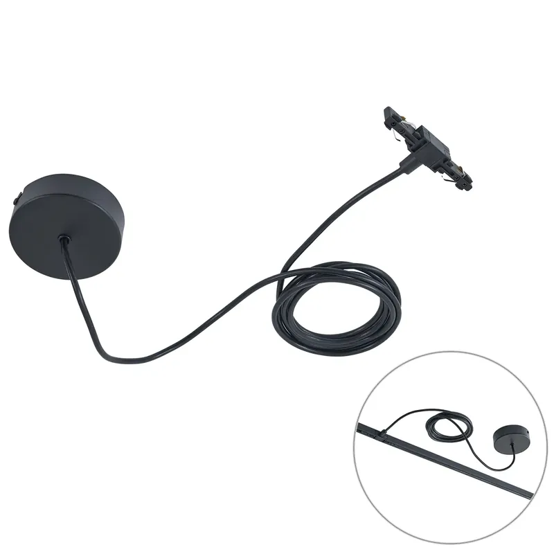 Vedd meg online Tápellátás kerek rögzítőlappal 1 fázisú sínhez fekete - Slimline