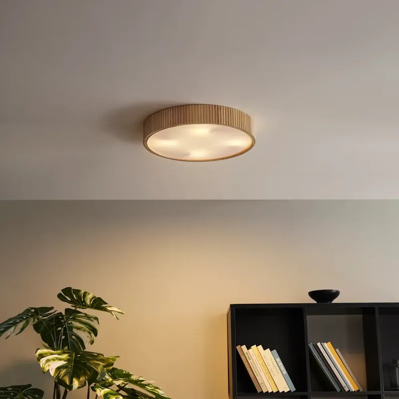 Kiárusítás Japandi mennyezeti lámpa fa 50cm 4-lámpás - Lyra