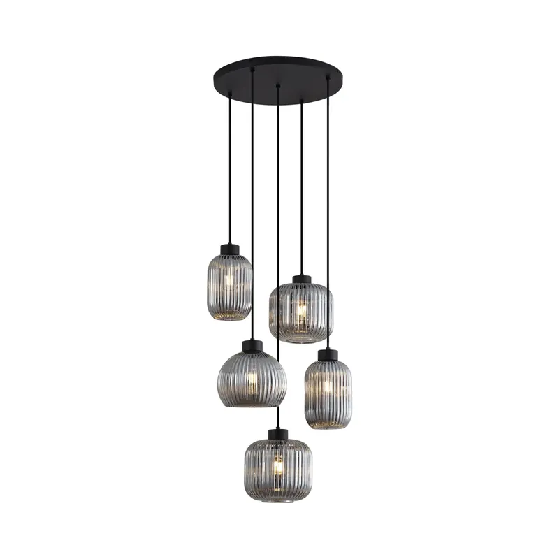 Vedd meg most Design függőlámpa fekete füstüveggel, 5-ös - Ana