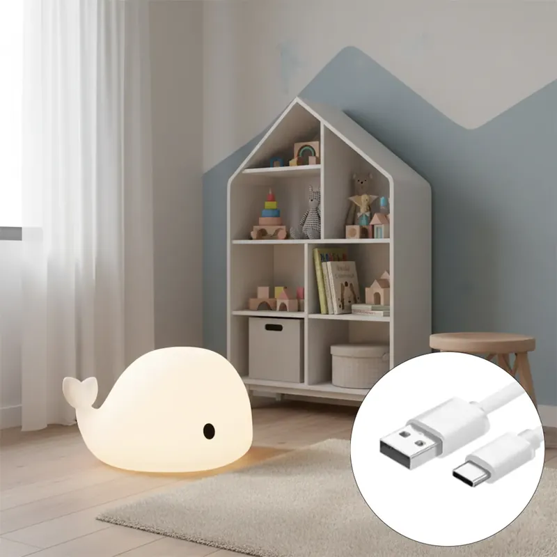 Ajánlat Asztali lámpa fehér 50 cm LED-del, dimmelhető, IP54, újratölthető - Baby Whale