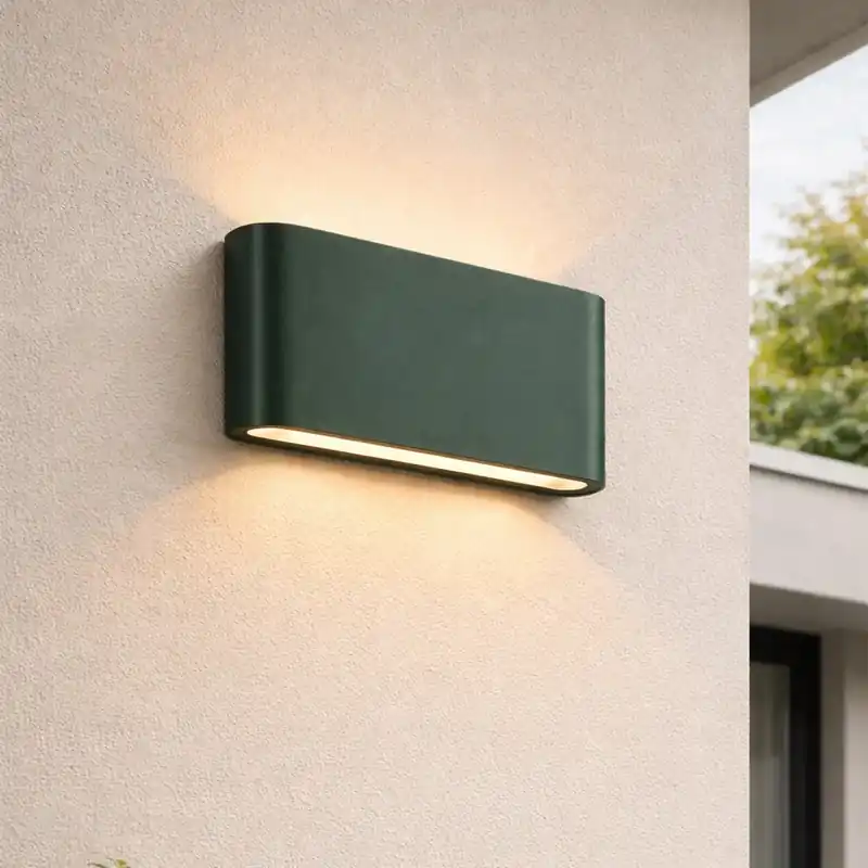 Gyors szállítás Modern kültéri fali lámpa sötétzöld 17,5 cm LED-del IP65 - Batt