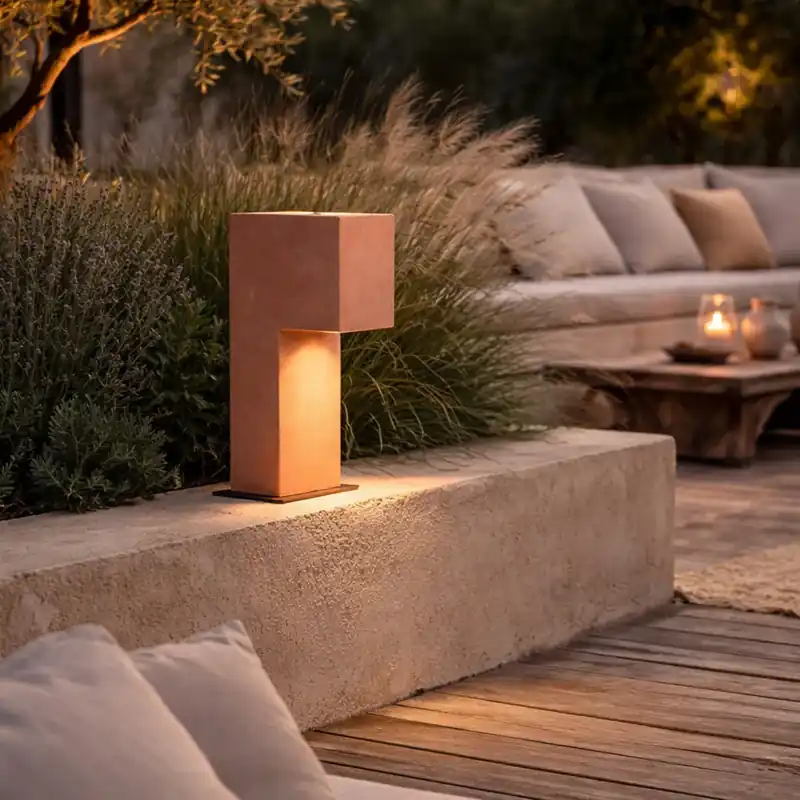 Akciós ár Modern kültéri oszlop terrakotta 35cm IP44 - Pompei