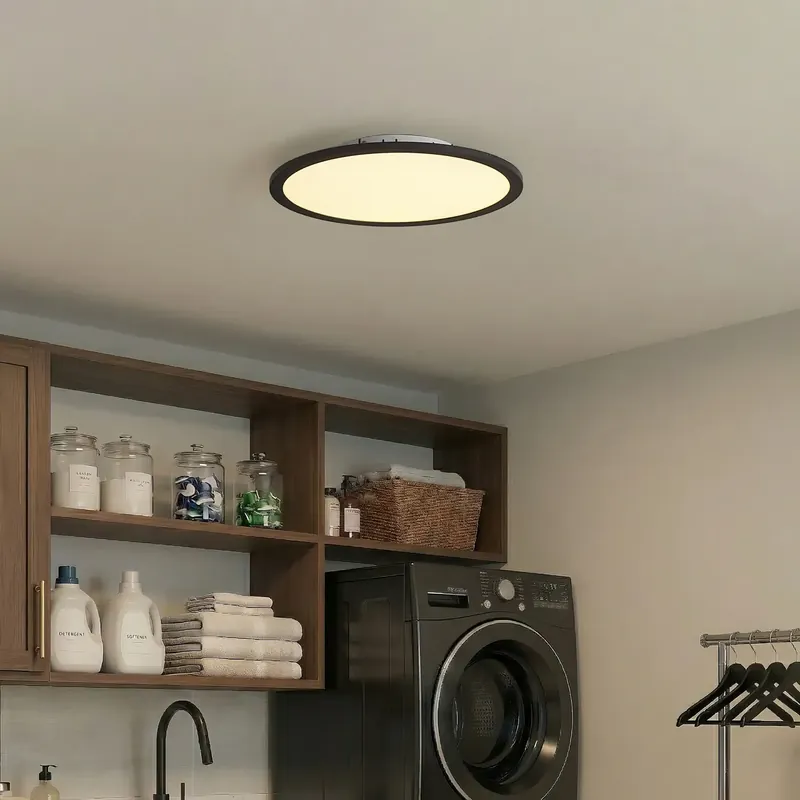 Vedd meg online Okos LED panel fekete 40 cm LED-del, Dim to Warm funkcióval és távirányítóval - Knob