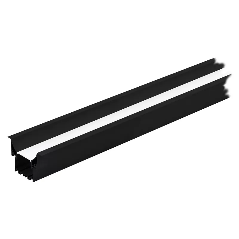 99005 EGLO RECESSED PROFILE 3 2m fekete süllyesztett led profil opál diffúzorral Gyors kiszállítás