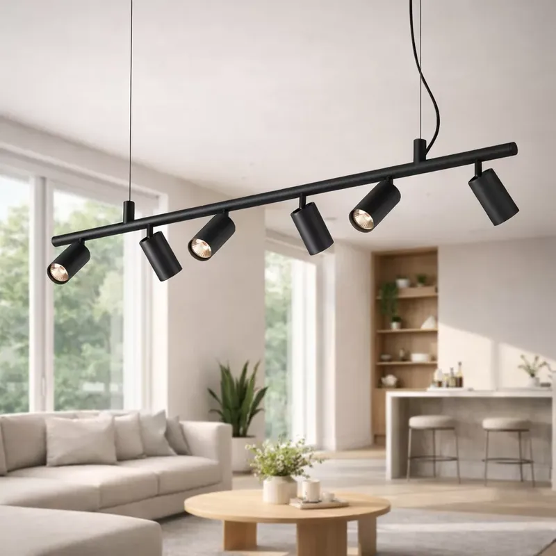 Alacsony ár DYNAMITE modern függőlámpa fekete, 6xGU10