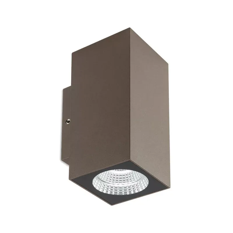 QUAD kültéri LED fali lámpa sötétbarna/matt fekete, 660 lm Vásárlói kedvenc