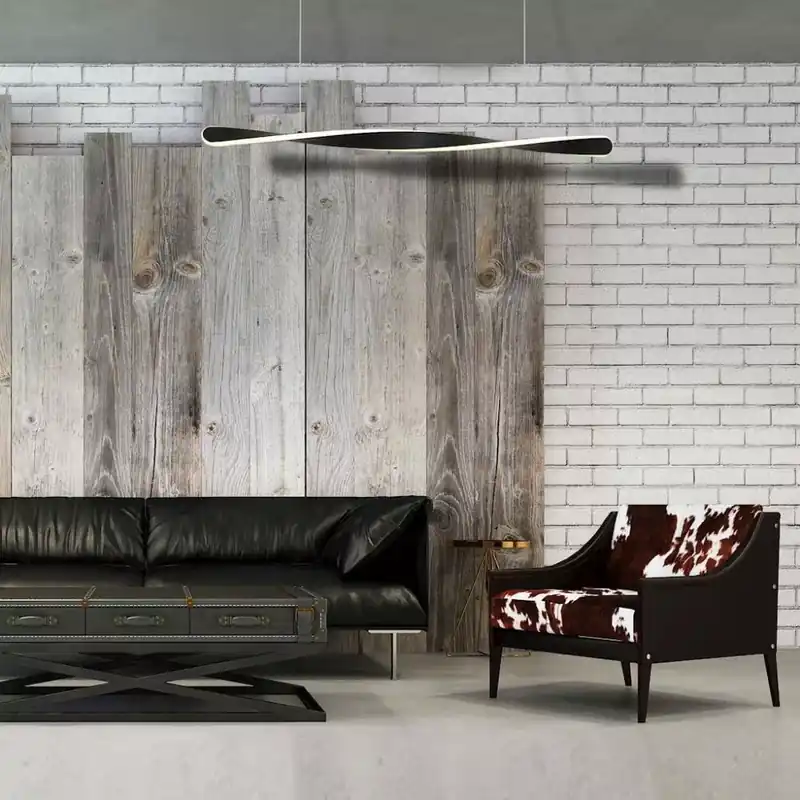 SWIRL modern LED függőlámpa matt fekete színű Népszerű