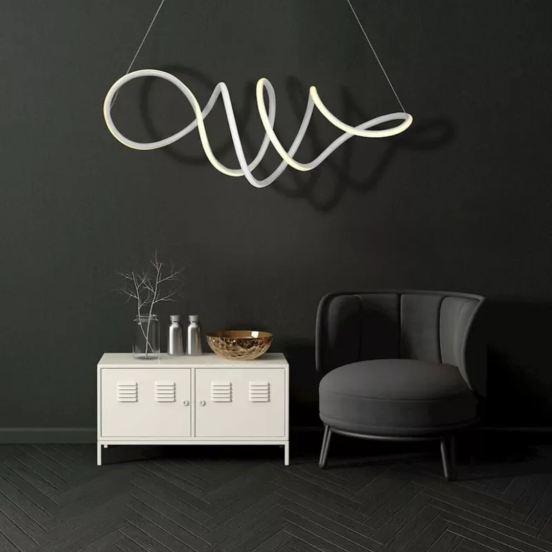 LOCA modern LED függőlámpa fehér színű Outlet