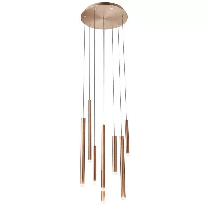 PALOS LED csillár, matt bronz, áttetsző, kerek, 52cm Expressz szállítás