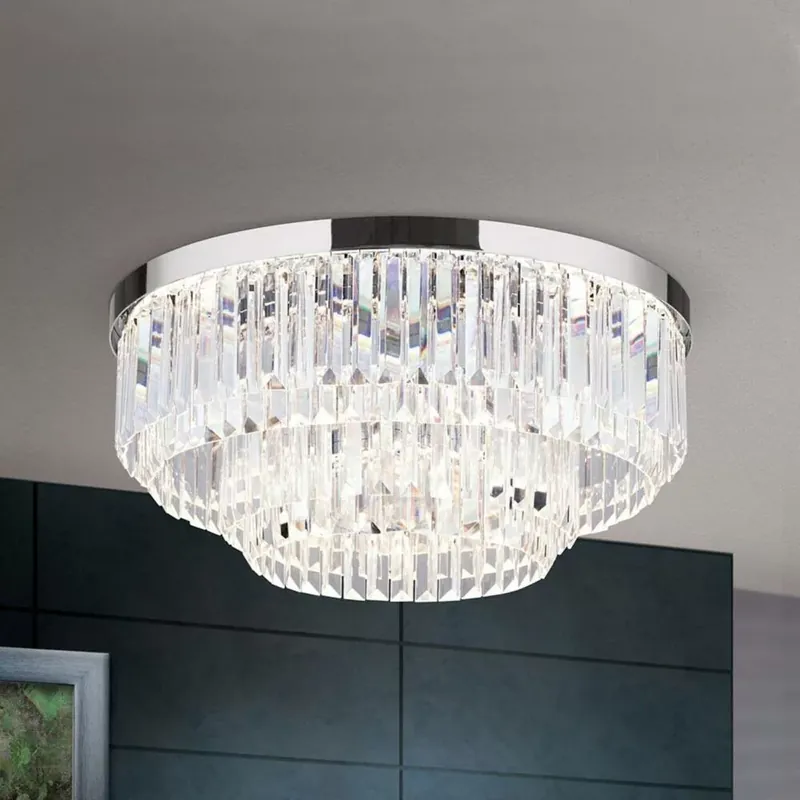 Biztonságos vásárlás PRISM led kristály mennyezeti lámpa, króm